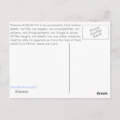 Overweeg de Kunst Romans 8:38-39 van de Schrift va Briefkaart (Achterkant)