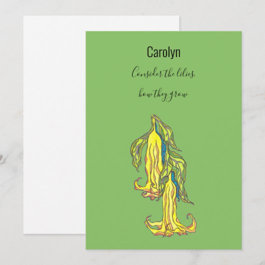 Overweeg de leugens, hoe ze groeien, gepersonalise feestdagenkaart (Voorkant / Achterkant)