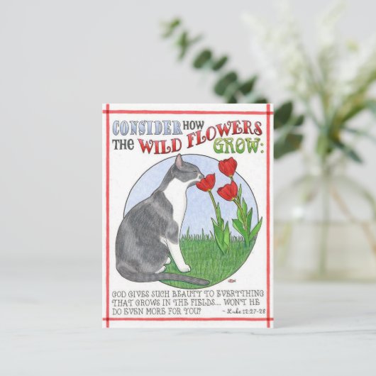 Overweeg het Inspirerend Briefkaart van de Bloemen (Staand voorkant)