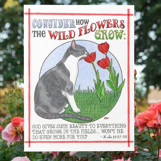 Overweeg het Inspirerend Briefkaart van de Bloemen