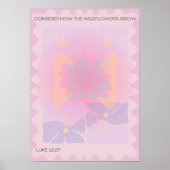 Overweeg hoe de wilde bloemen groeien / bloemenest poster (Voorkant)