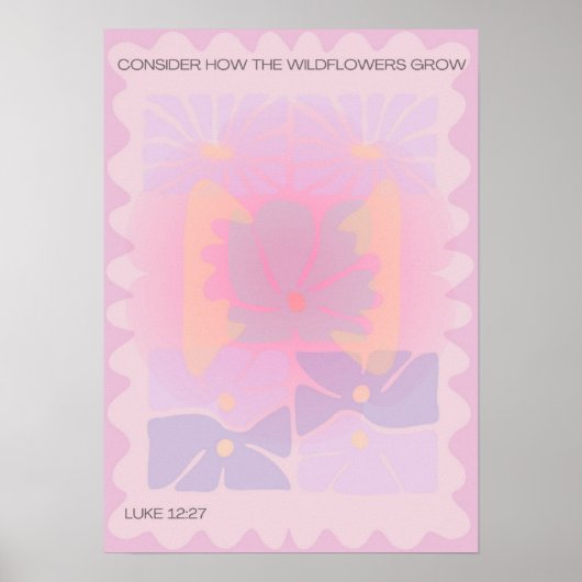 Overweeg hoe de wilde bloemen groeien / bloemenest poster (Voorkant)