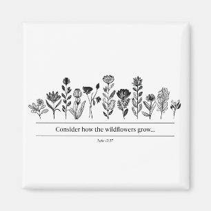 Overweeg hoe de wilde bloemen groeien magneet