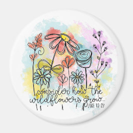 Overweeg hoe de wilde bloemen groeien magneet