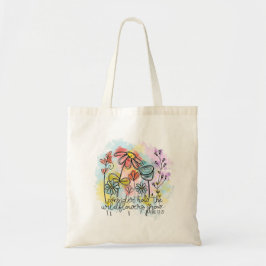 Overweeg hoe de wilde bloemen groeien tote bag