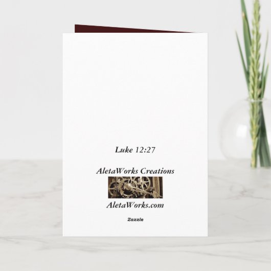 Overweeg Lillies Kaart (Achterkant)