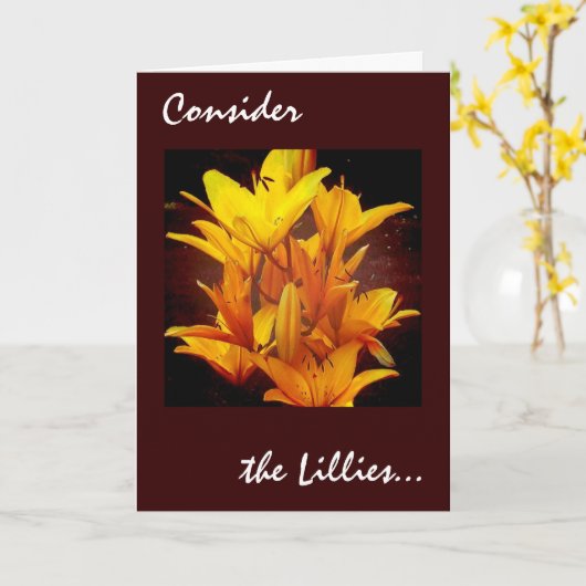 Overweeg Lillies Kaart (Gele Bloem)