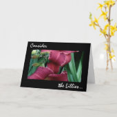 Overweeg Lillies Kaart (Gele Bloem)