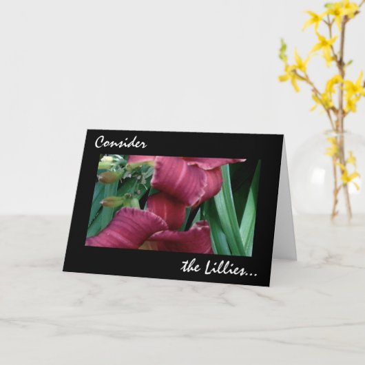 Overweeg Lillies Kaart (Gele Bloem)