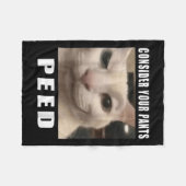 Overweeg uw broek plassen Gekke kat meme Mannen vr Fleece Deken (Voorkant (Horizontaal))