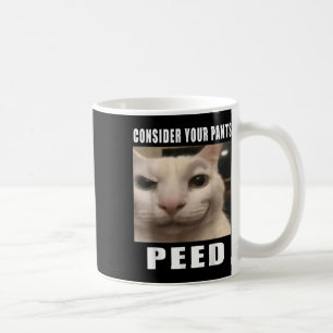Overweeg uw broek plassen Gekke kat meme Mannen vr Koffiemok