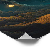 Overweegt een surrealistisch sterrenstelsel van po poster (Hoek)