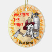 Overwegende dat de brandweerman keramisch ornament (Links)