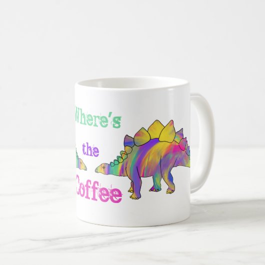 overwegende dat de Coffee Funny Stegosaurus Dinosa Koffiemok (Voorkant rechts)