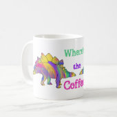 overwegende dat de Coffee Funny Stegosaurus Dinosa Koffiemok (Voorkant links)