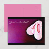 Overweging Ballet Dance Uitnodiging Briefkaart (Voorkant / Achterkant)