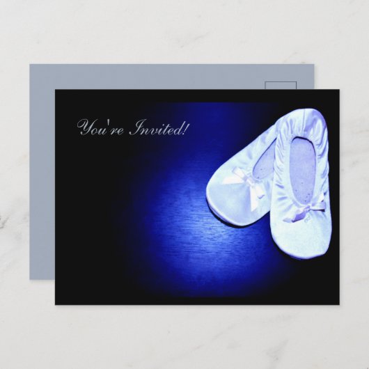 Overweging Ballet Dance Uitnodiging Briefkaart (Voorkant / Achterkant)