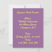 Overweging betreffende muziekinstrumenten of parti kaart (Achterkant)