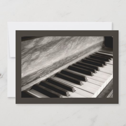 overweging over de muziek van Piano Kaart (Achterkant)