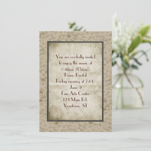  overweging Piano Kaart (Staand voorkant)