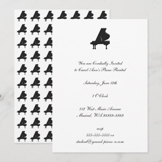 Overweging Piano Kaart (Voorkant / Achterkant)