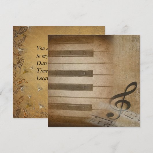 Overweging Piano Kaart (Voorkant / Achterkant)