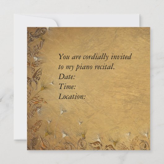 Overweging Piano Kaart (Achterkant)