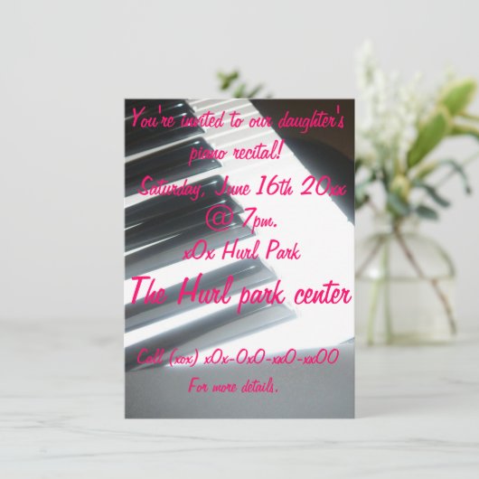 Overweging Piano Kaart (Staand voorkant)