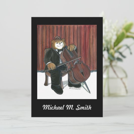 Overweging - uitnodiging - Cello (Staand voorkant)