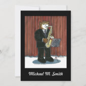 Overweging - uitnodiging - saxofone (Voorkant)