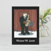 Overweging - uitnodiging - saxofone (Staand voorkant)