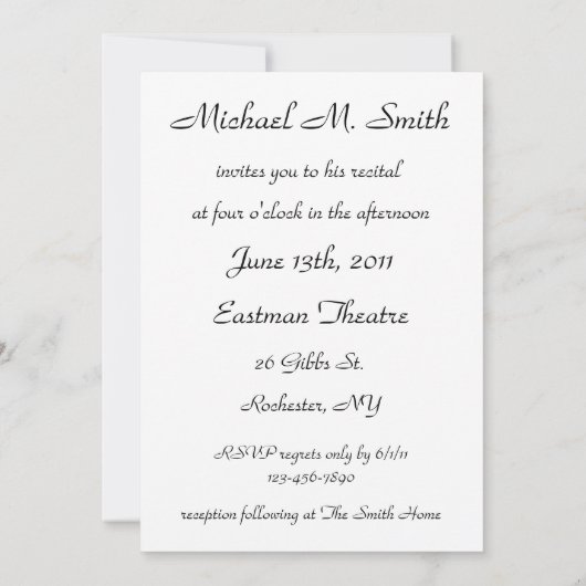 Overweging - uitnodiging - saxofone (Achterkant)