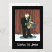 Overweging - uitnodiging - saxofone (Voorkant / Achterkant)