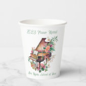 Overweging van Brown Baby Grand Piano Papieren Bekers (Voorkant)