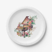 Overweging van Brown Baby Grand Piano Papieren Bordje (Voorkant)