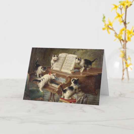 Overweging van de Kittens | Carl Reichert Kaart (Gele Bloem)