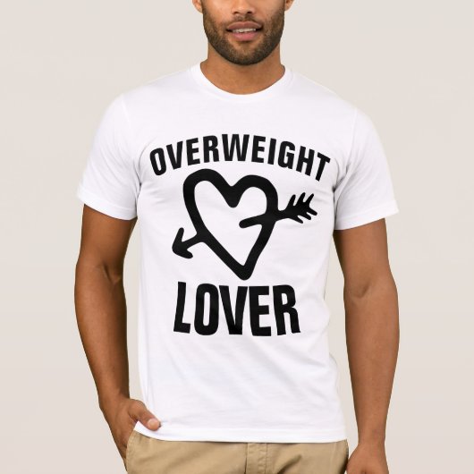 OVERWEIGHT LOVER Vintage T-shirts (Voorkant)