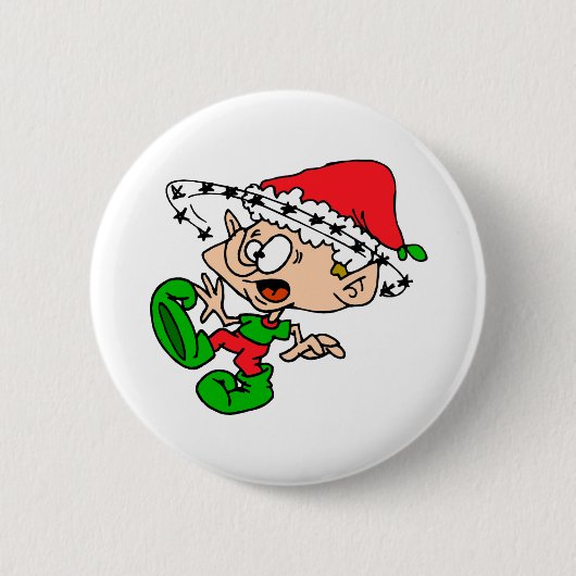 Overweldigd Elf Ronde Button 5,7 Cm (Voorkant)