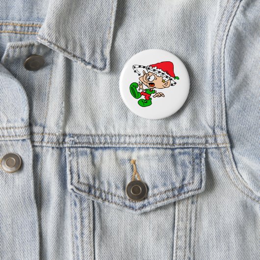 Overweldigd Elf Ronde Button 5,7 Cm (In situ)