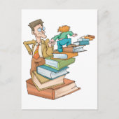 Overweldigd leraar briefkaart (Voorkant)