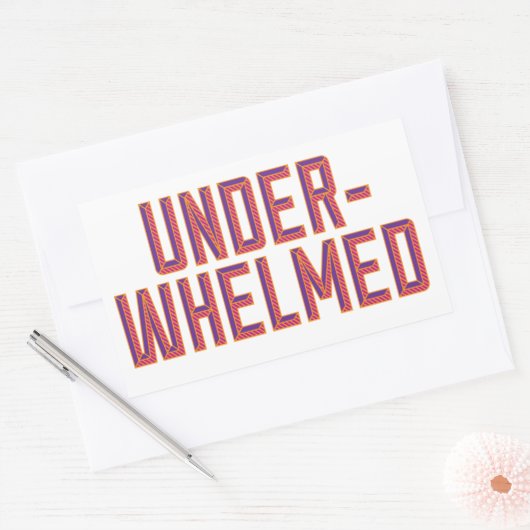 Overweldigd Rechthoekige Sticker (Envelop)