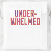Overweldigd Rechthoekige Sticker (Tas)