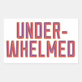 Overweldigd Rechthoekige Sticker (Voorkant)