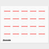 Overweldigd stempel ronde sticker (Vel)