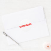 Overweldigd stempel ronde sticker (Envelop)