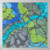 Overweldigde doodle print 8x8in. (Voorkant)