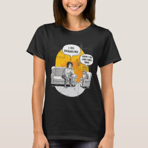 Overweldigde Introvert Kat Humor Herkenbaar Meme T-shirt