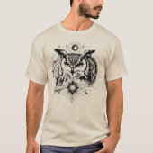 Overweldigde Uil Heilige Geometrie T-shirt (Voorkant)