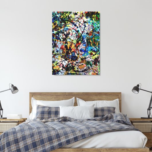 Overweldigend deel 2 - Abstracte kunst Canvas Afdruk (Insitu (Slaapkamer))