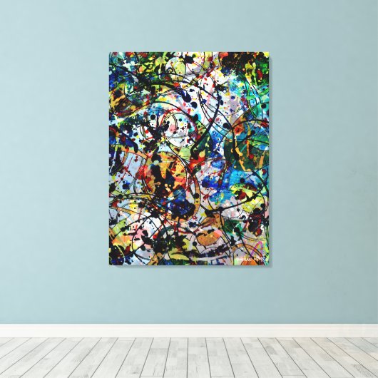 Overweldigend deel 2 - Abstracte kunst Canvas Afdruk (Insitu (Houten vloer))